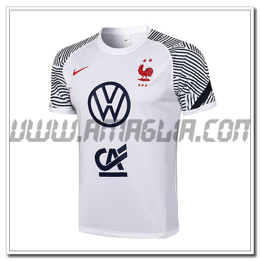 Maglia Polo Francia Bianco 2021 2022