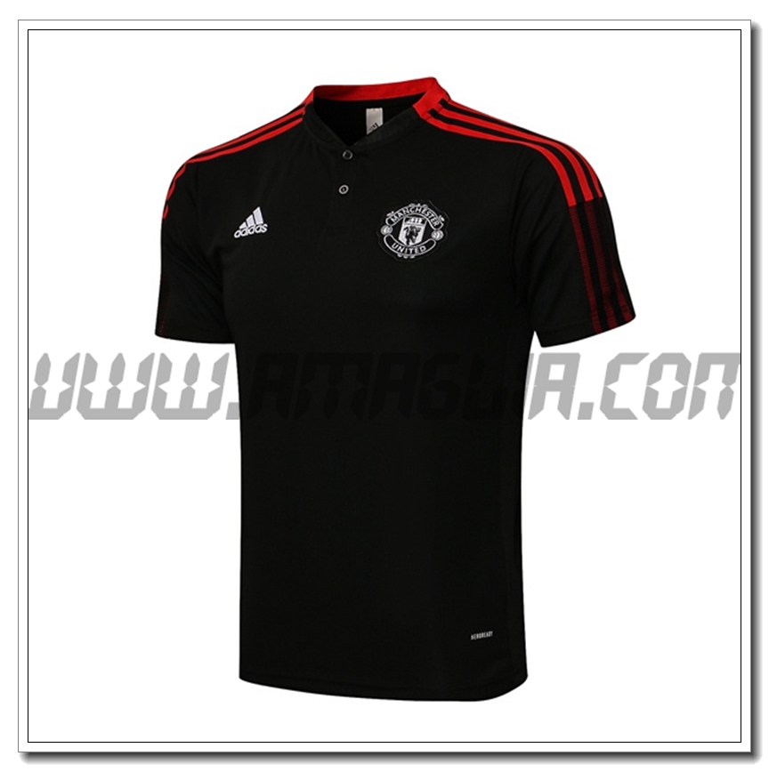 Maglia Polo Manchester United Nero 2021 2022