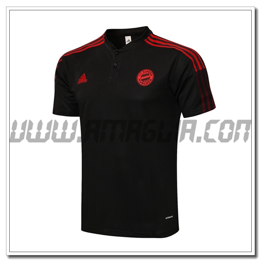 Maglia Polo Bayern Monaco Nero/Rosso 2021 2022