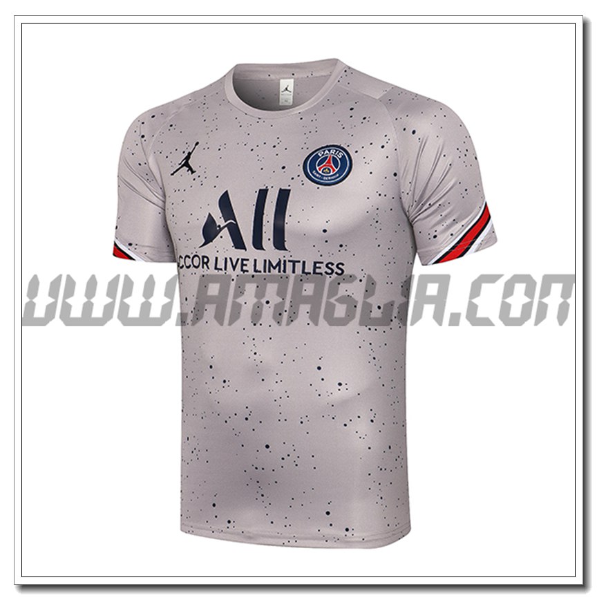 Maglia Allenamento Jordan PSG Grigio 2021 2022