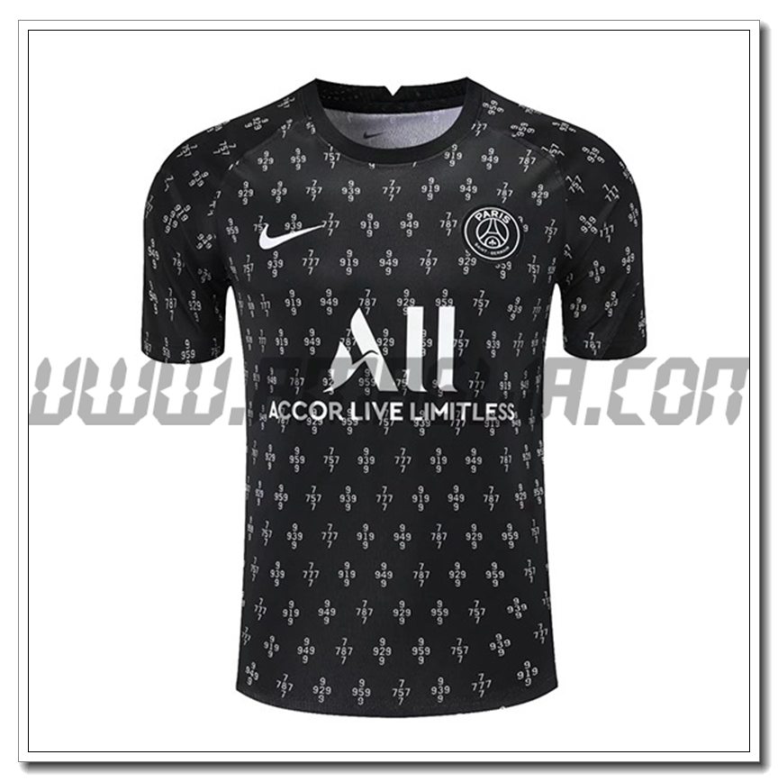 Maglia Allenamento Jordan PSG Nero/Bianco 2021 2022