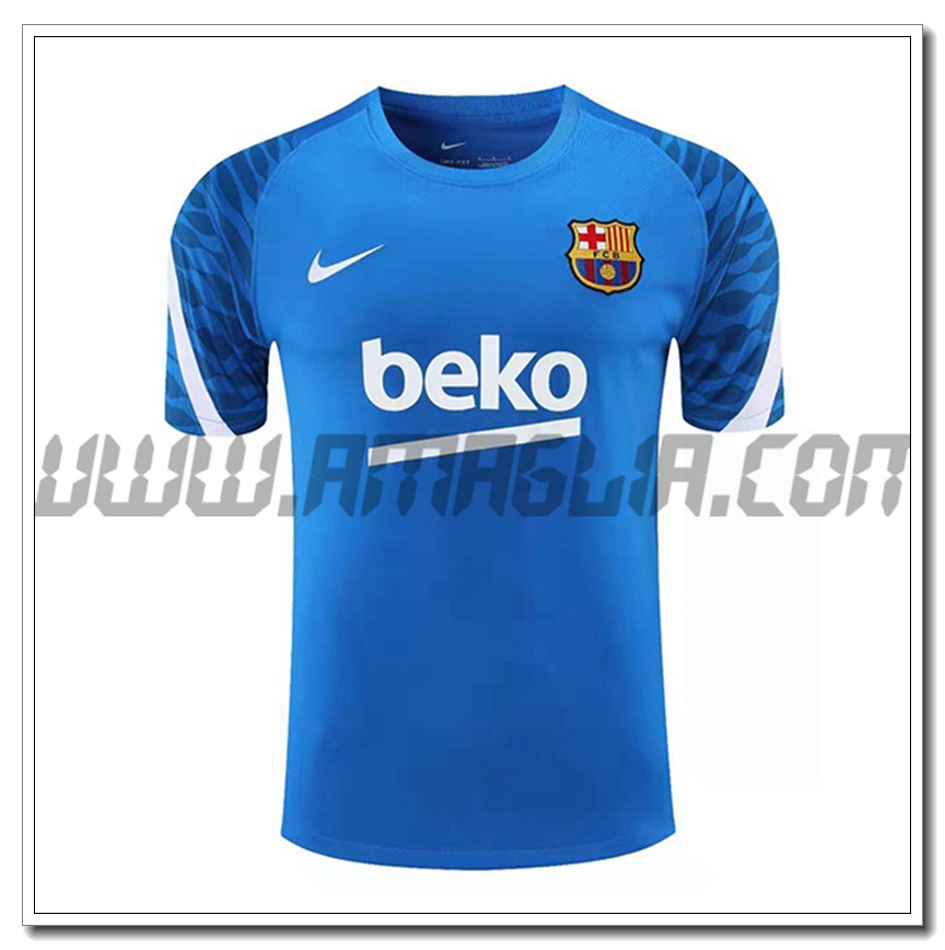 Maglia Allenamento FC Barcellona Blu/Bianco 2021 2022