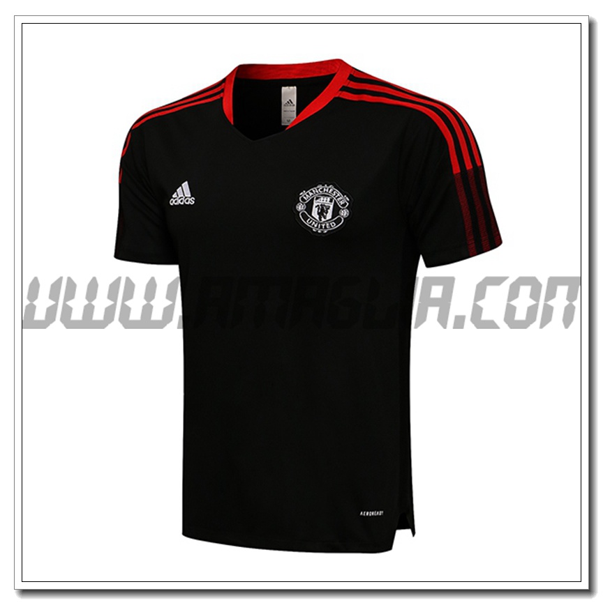 Maglia Allenamento Manchester United Nero 2021 2022