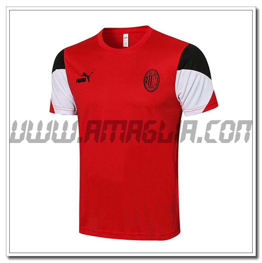Maglia Allenamento AC Milan Rosso/Bianco 2021 2022