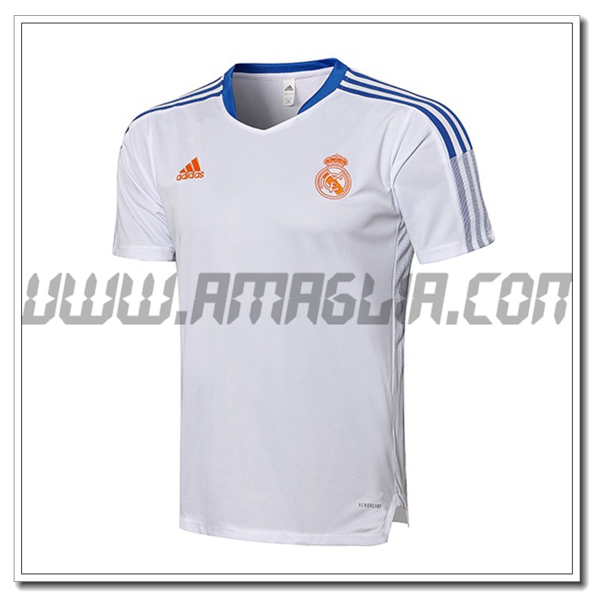 Maglia Allenamento Real Madrid Bianco/Blu 2021 2022