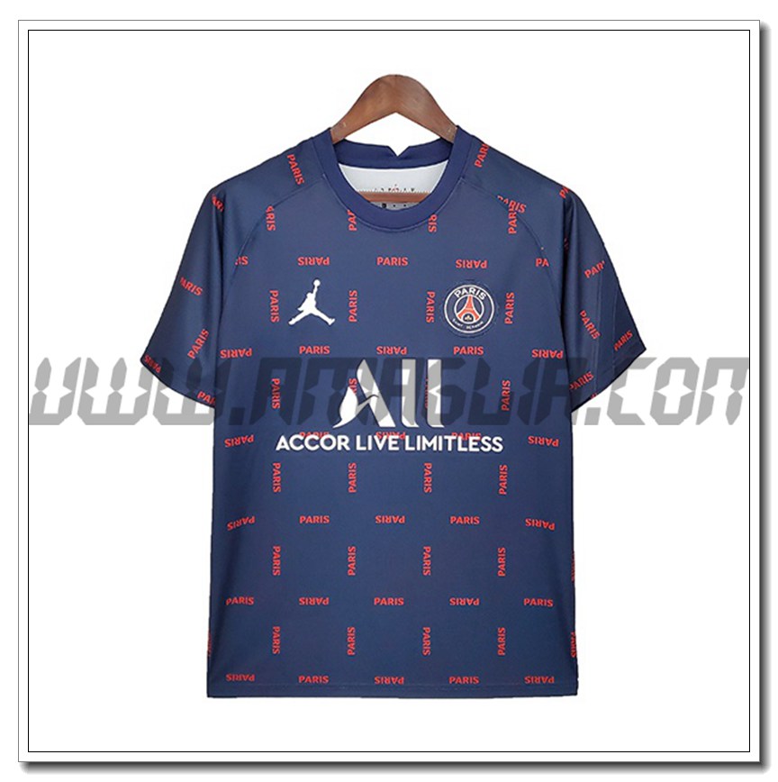 Maglia Allenamento Jordan PSG Blu Marino/Rosso 2021 2022