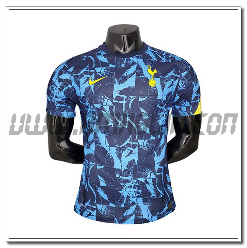 Maglia Allenamento Tottenham Hotspur Versione Giocatore Nero/Blu 2021 2022