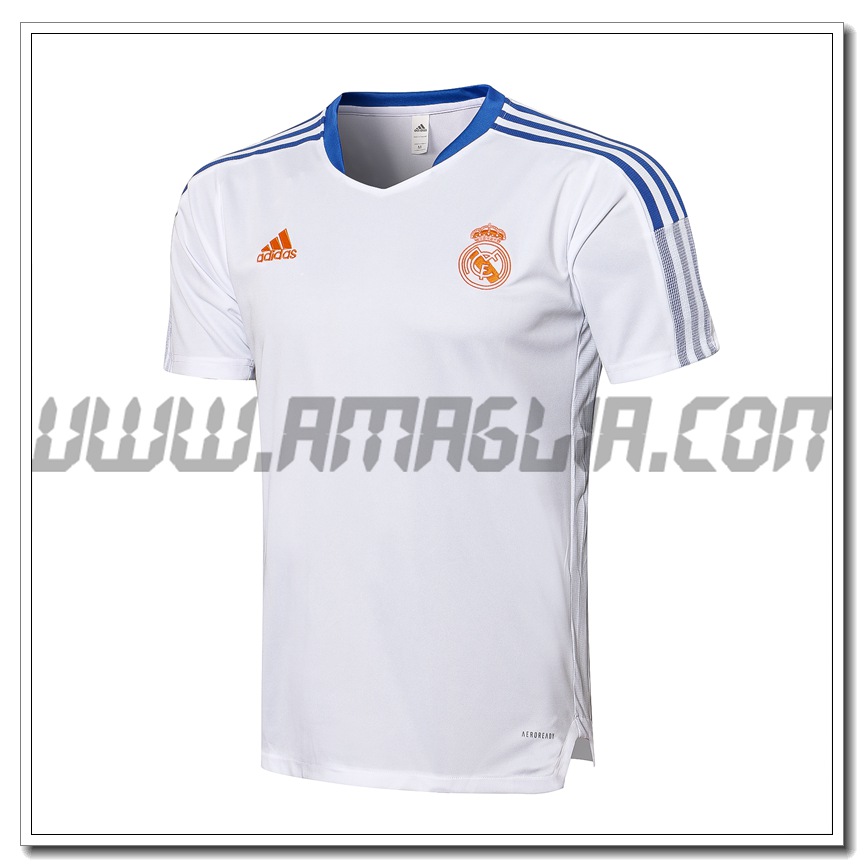 Maglia Allenamento Real Madrid Bianco/Blu 2021 2022