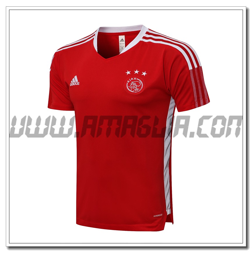 Maglia Allenamento AFC Ajax Rosso/Bianco 2021 2022