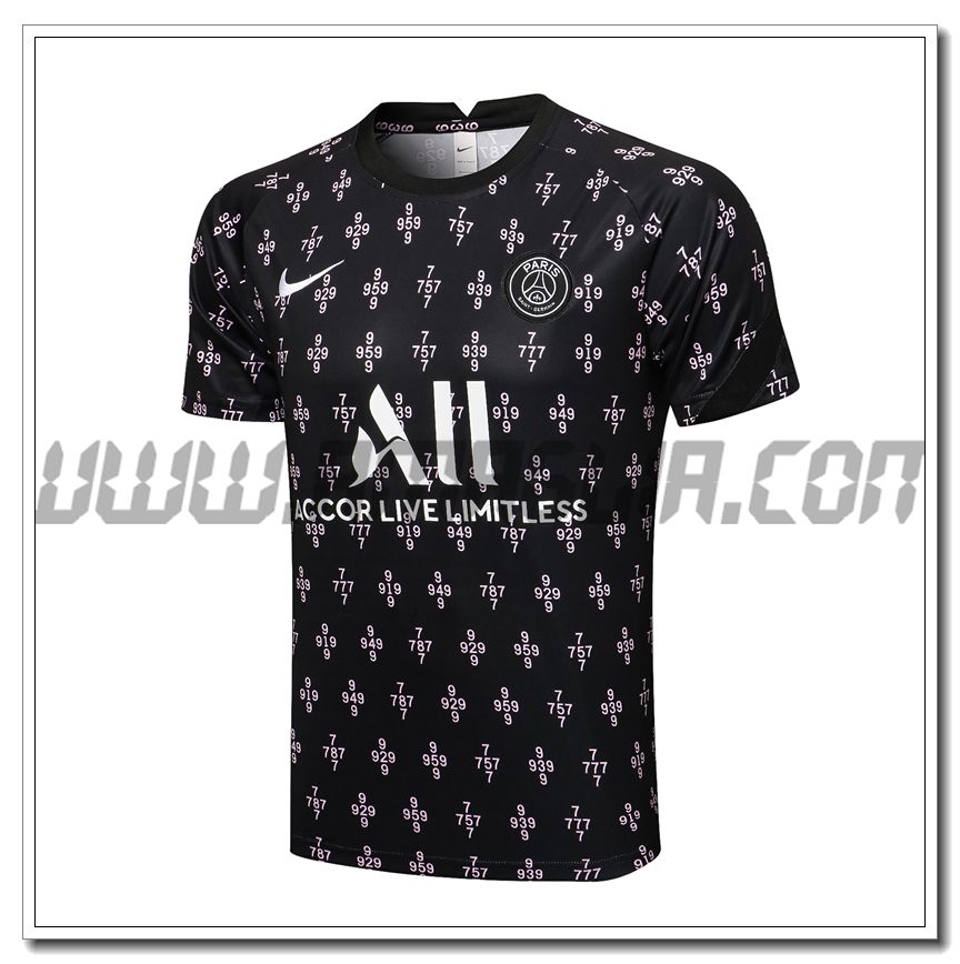 Maglia Allenamento Jordan PSG Nero/Rosa 2021 2022