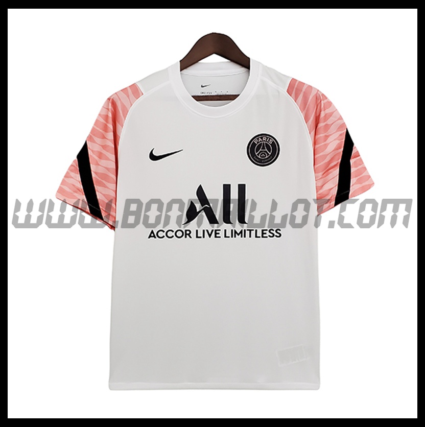 Training T-Shirts PSG Bianco/Rosa 2021 2022