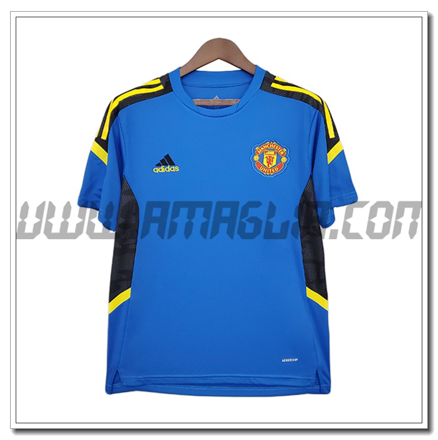 Maglia Allenamento Manchester United Blu 2021 2022