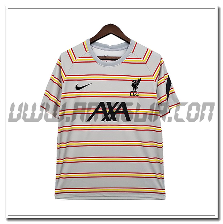Maglia Allenamento FC Liverpool Grigio/Rosso 2021 2022