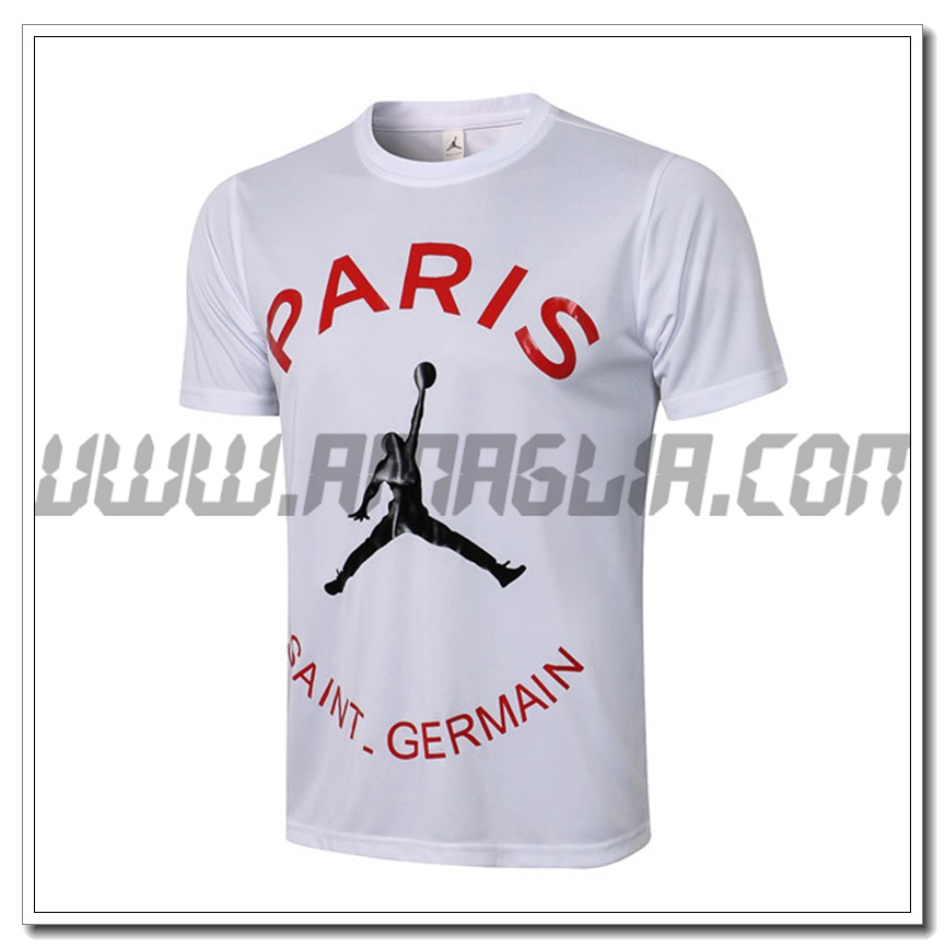 Maglia Allenamento PSG Jordan Bianco/Rosso 2021 2022