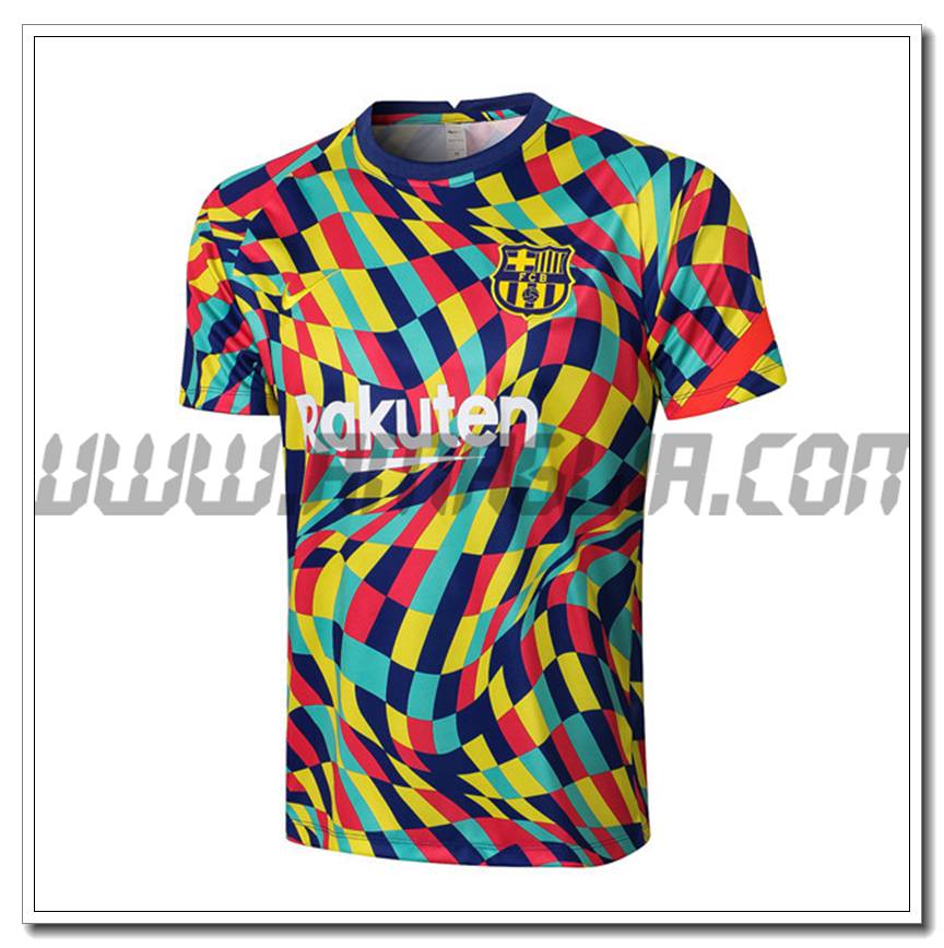 Maglia Allenamento FC Barcellona Giallo/Blu 2021 2022
