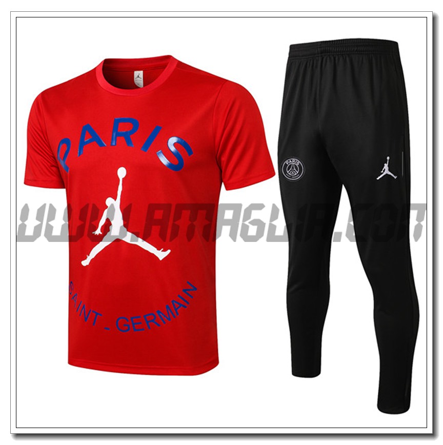 Kit Maglia Allenamento PSG Jordan + Pantaloni Rosso 2021 2022