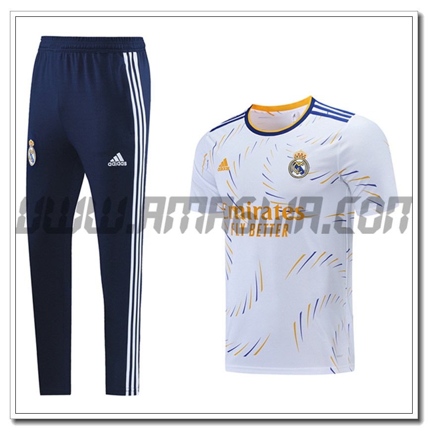 Kit Maglia Allenamento FC Barcellona + Pantaloni Bianco 2021 2022