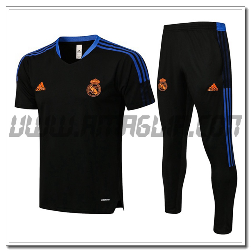 Kit Maglia Allenamento Real Madrid + Pantaloni Nero 2021 2022