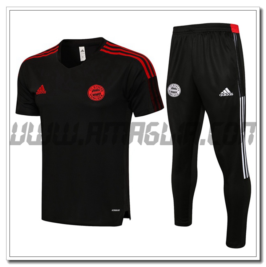 Kit Maglia Allenamento Bayern Monaco + Pantaloni Nero 2021 2022