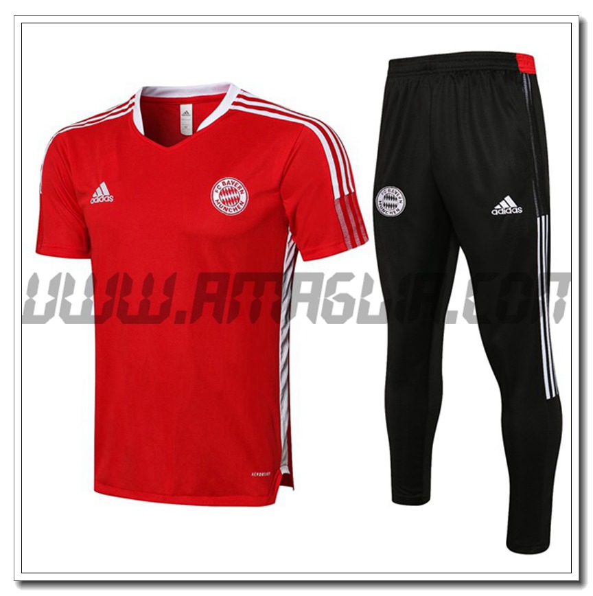 Kit Maglia Allenamento Bayern Monaco + Pantaloni Rosso 2021 2022