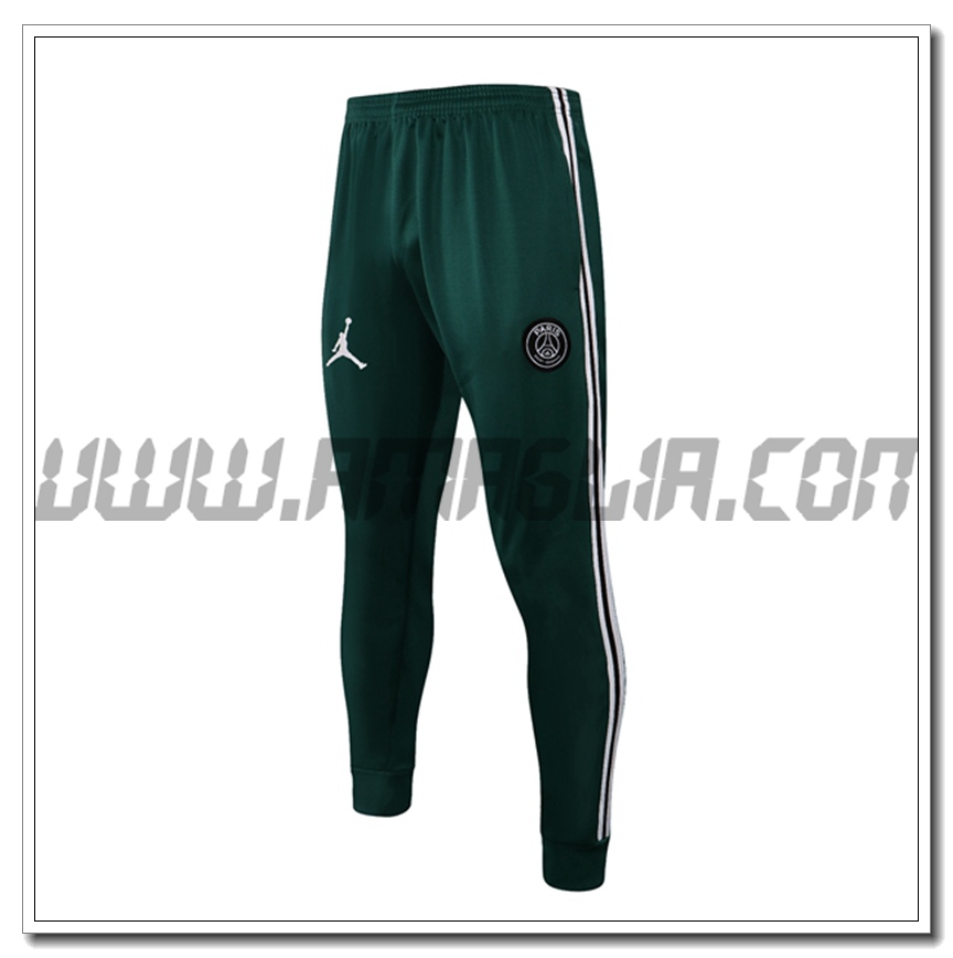 Pantaloni Allenamento Jordan PSG Verde Buio 2021 2022