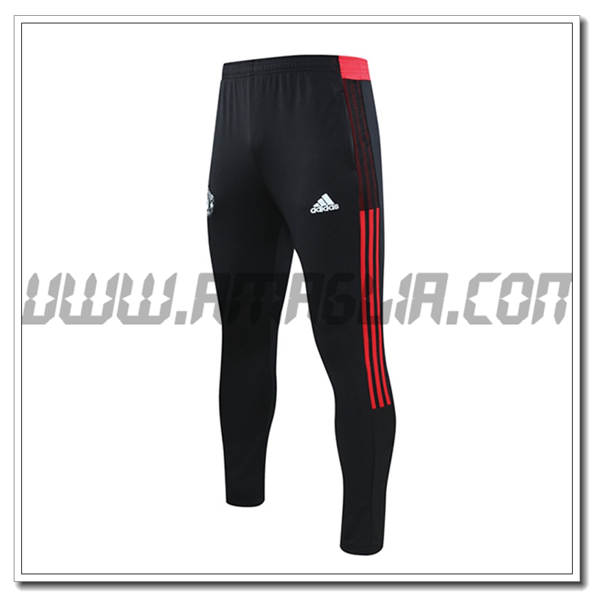 Pantaloni Allenamento Manchester United Nero/Rosso 2021 2022