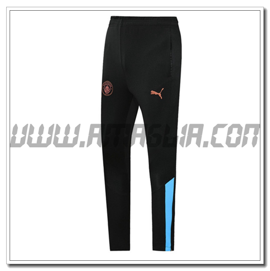 Pantaloni Allenamento Manchester City Nero/Blu 2021 2022