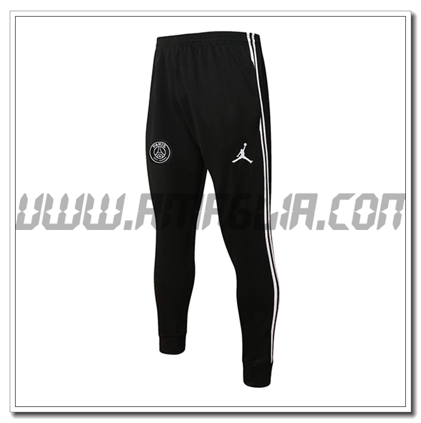 Pantaloni Allenamento Jordan PSG Bianco/Nero 2021 2022 -01