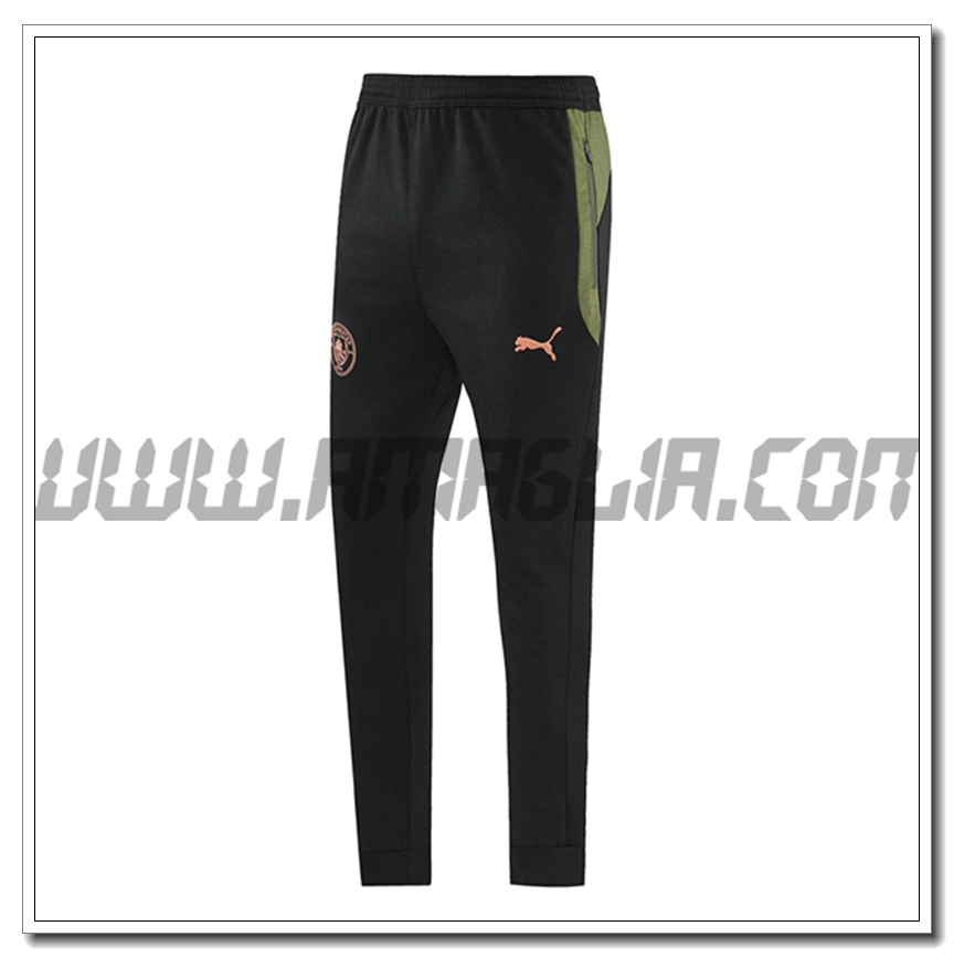 Pantaloni Allenamento Manchester City Verde/Nero 2021 2022