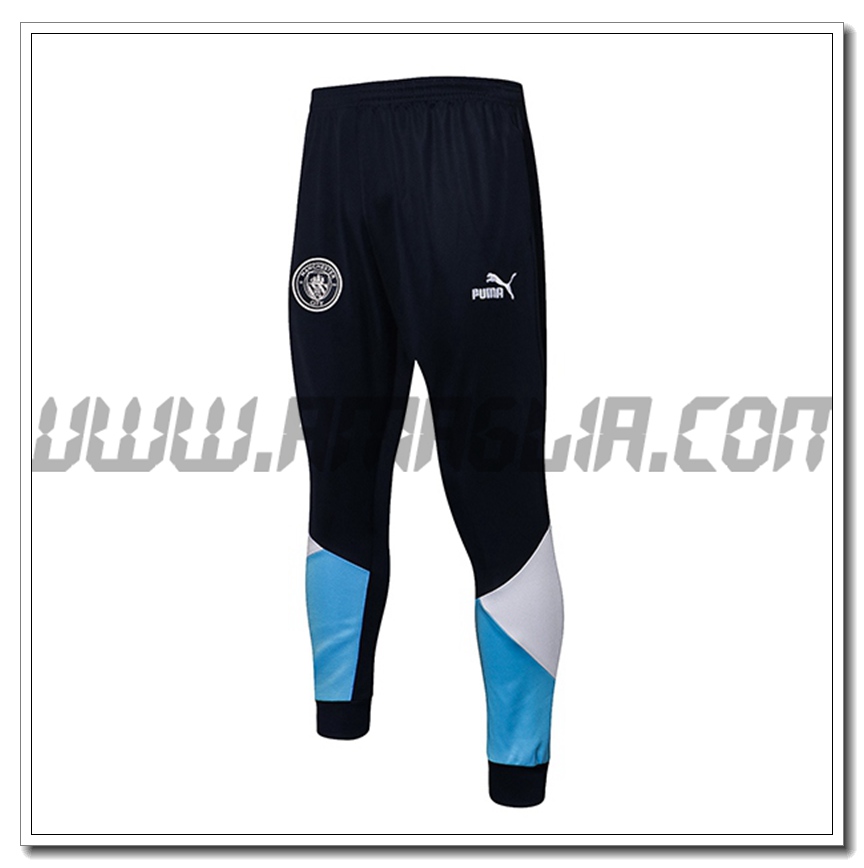 Pantaloni Allenamento Manchester City Blu Marino/Blu/Bianco 2021 2022