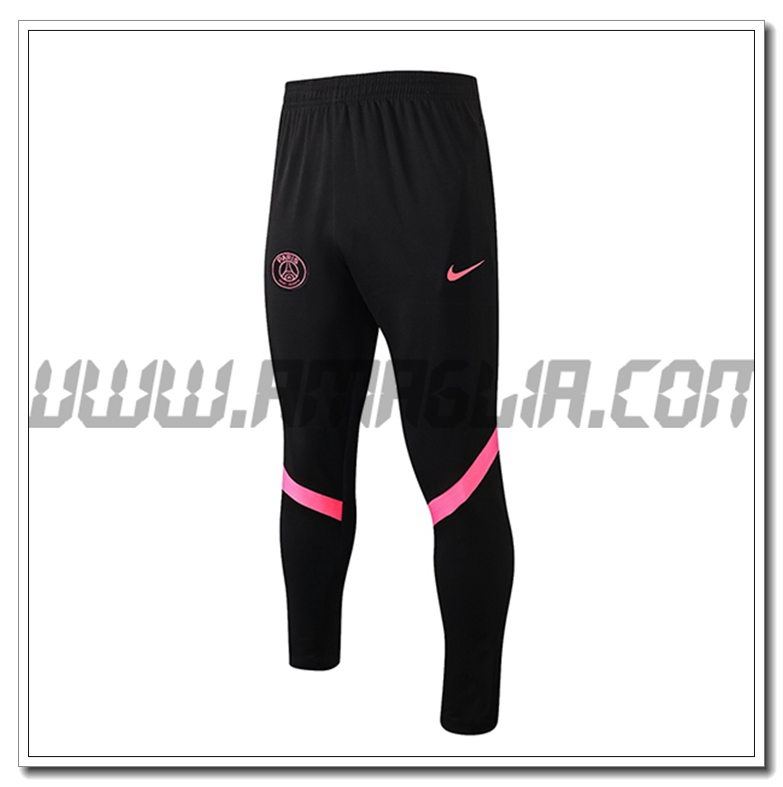 Pantaloni Allenamento Jordan PSG Nero/Rosa 2021 2022 -02