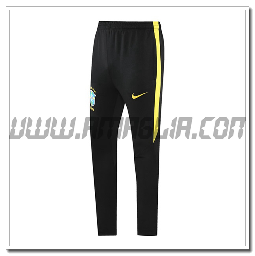 Pantaloni Allenamento Brasile Nero/Giallo 2021 2022