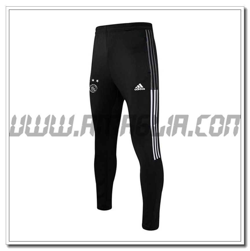 Pantaloni Allenamento AFC Ajax Nero/Bianco 2021 2022