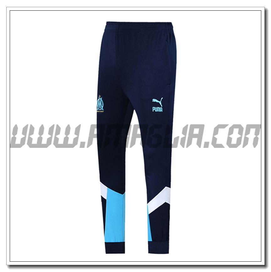 Pantaloni Allenamento Marsiglia OM Bianco/Blu Marino 2021 2022