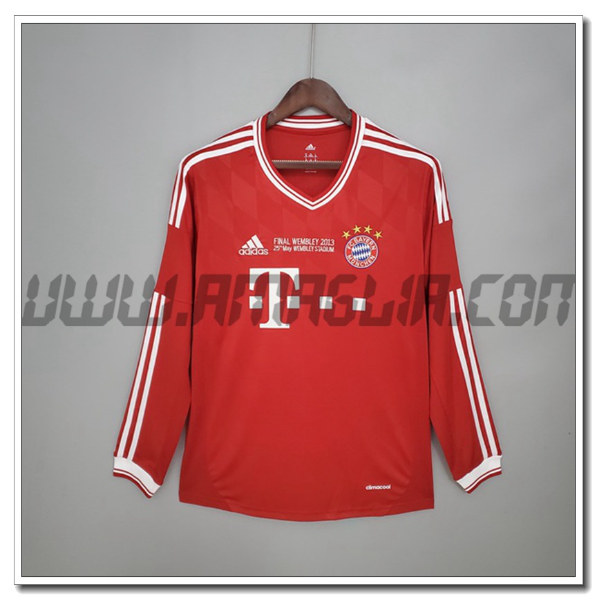 Maglia Calcio Bayern Monaco Retro Manica Lunga Prima 2013/2014
