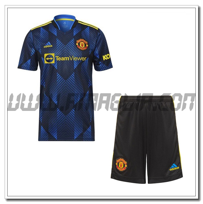 Kit Maglia Manchester United Terza + Pantaloncini 2021 2022