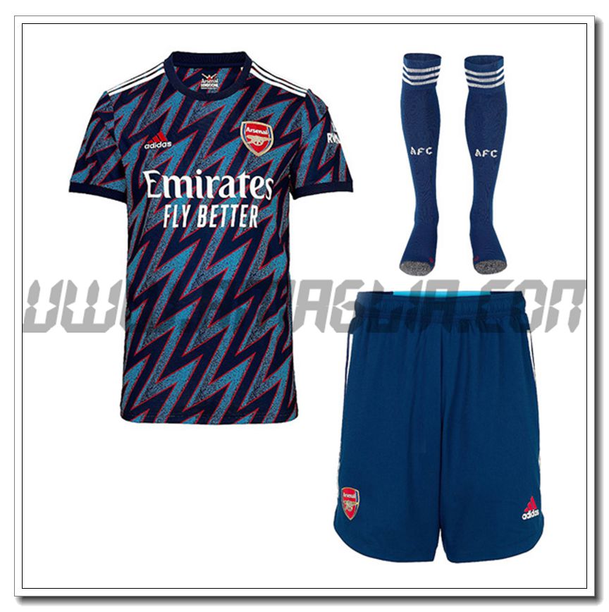 Kit Maglia FC Arsenal Terza (Pantaloncini + Calzini) 2021 2022