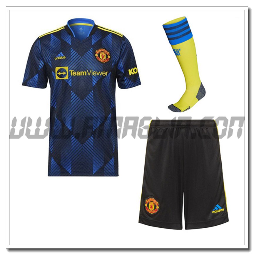 Kit Maglia Manchester United Terza (Pantaloncini + Calzini) 2021 2022