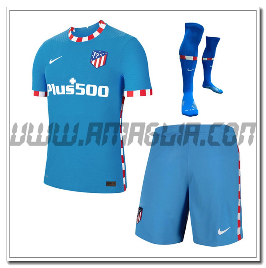 Kit Maglia Atletico Madrid Terza (Pantaloncini + Calzini) 2021 2022