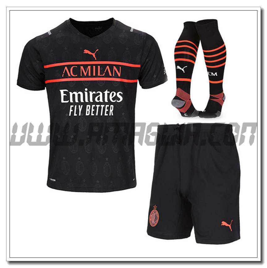 Kit Maglia AC Milan Terza (Pantaloncini + Calzini) 2021 2022
