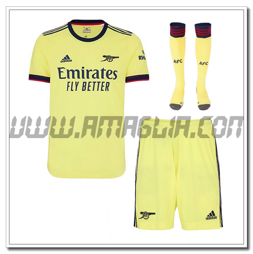 Kit Maglia FC Arsenal Seconda (Pantaloncini + Calzini) 2021 2022