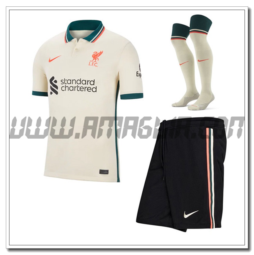Kit Maglia FC Liverpool Seconda (Pantaloncini + Calzini) 2021 2022