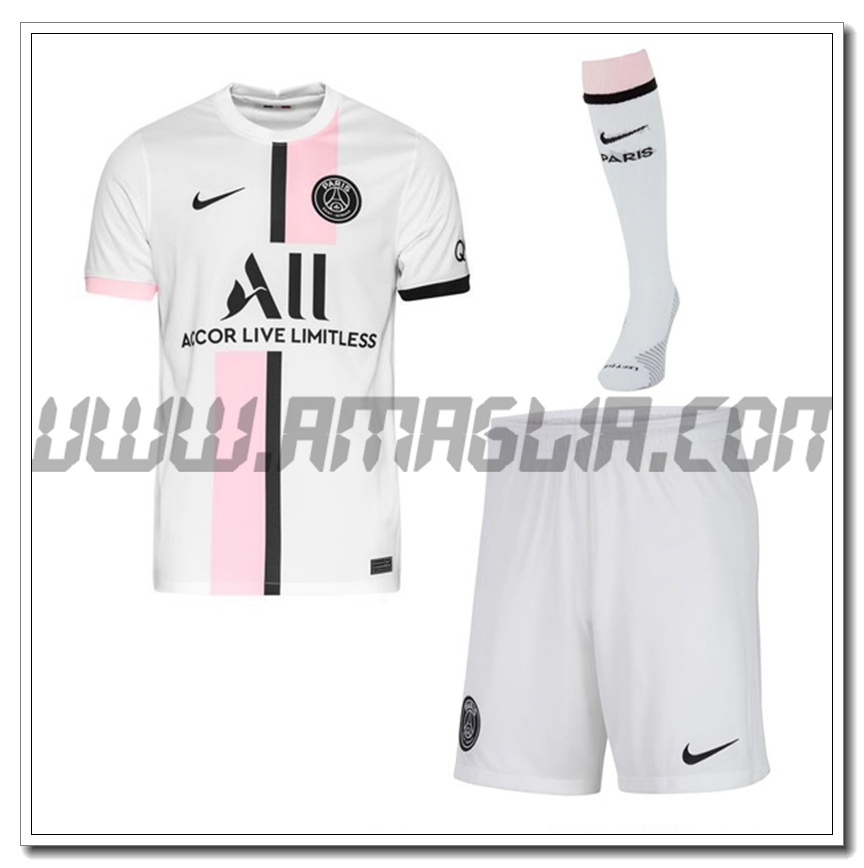 Kit Maglia PSG Jordan Seconda (Pantaloncini + Calzini) 2021 2022