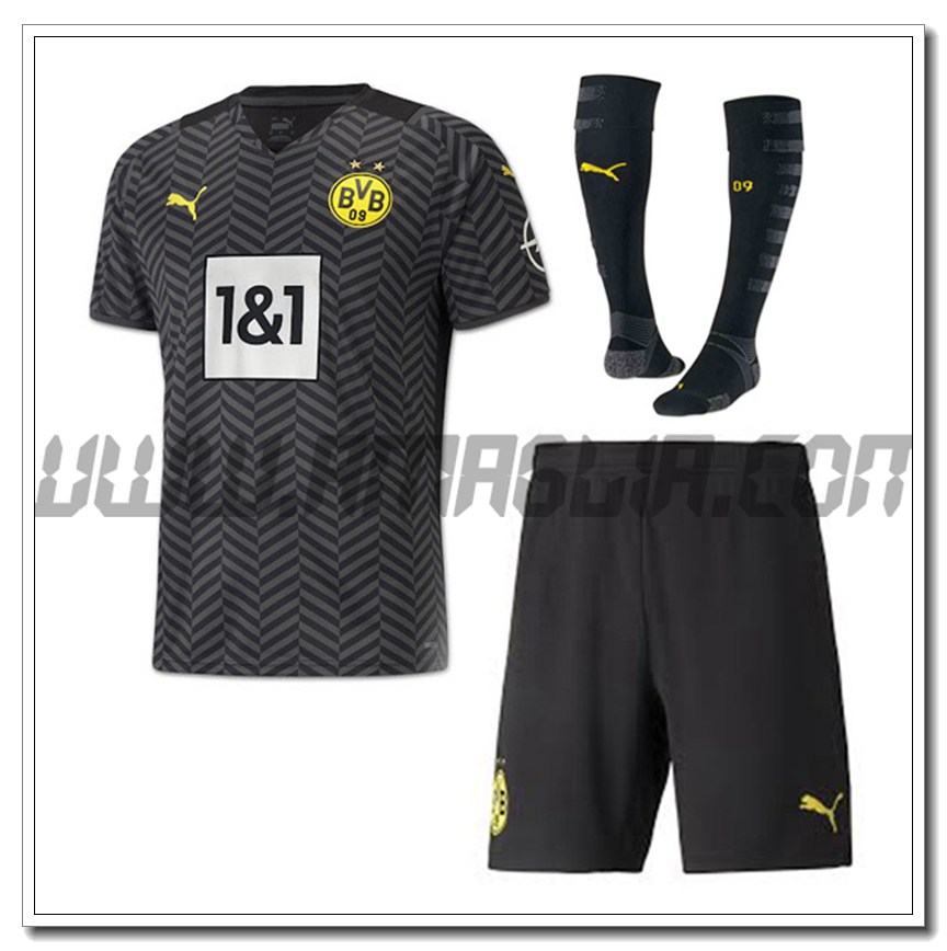 Kit Maglia Dortmund BVB Seconda (Pantaloncini + Calzini) 2021 2022
