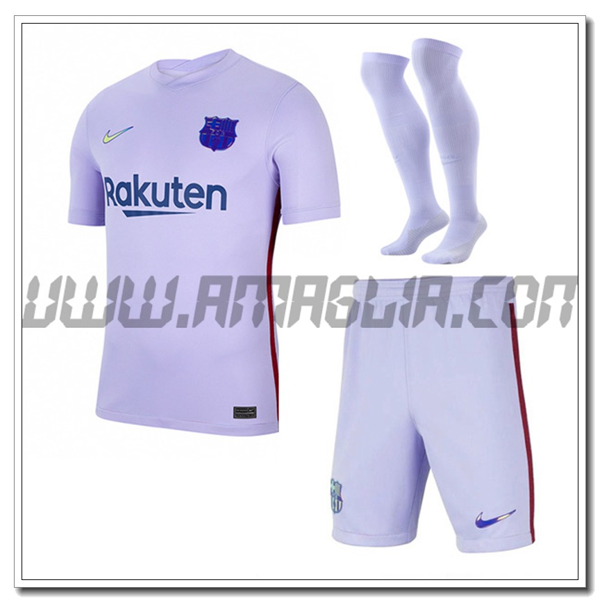 Kit Maglia FC Barcellona Seconda (Pantaloncini + Calzini) 2021 2022