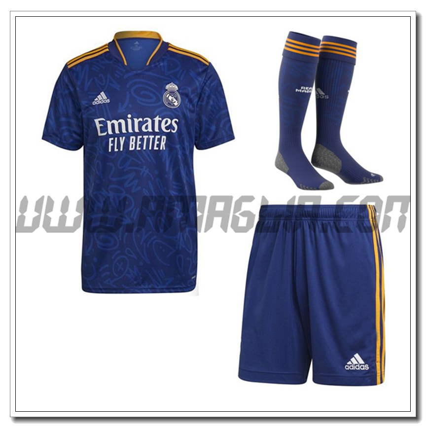 Kit Maglia Real Madrid Seconda (Pantaloncini + Calzini) 2021 2022