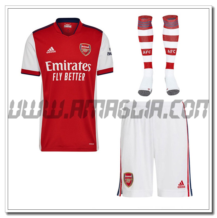 Kit Maglia FC Arsenal Prima (Pantaloncini + Calzini) 2021 2022