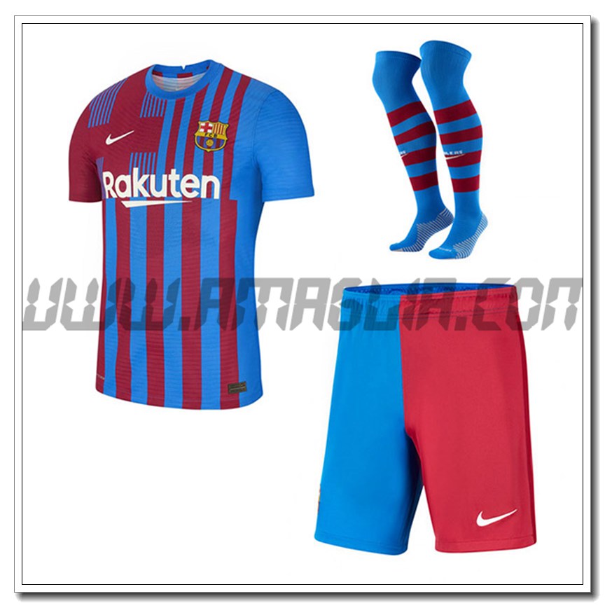 Kit Maglia FC Barcellona Prima (Pantaloncini + Calzini) 2021 2022