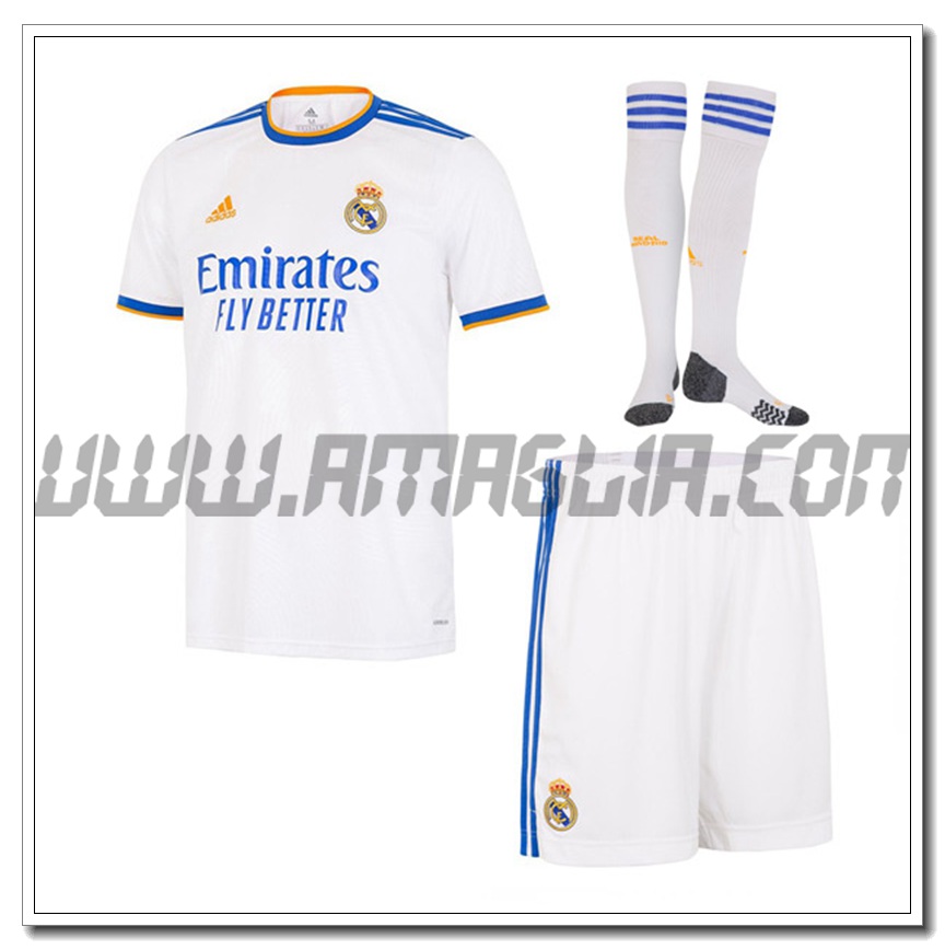 Kit Maglia Real Madrid Prima (Pantaloncini + Calzini) 2021 2022