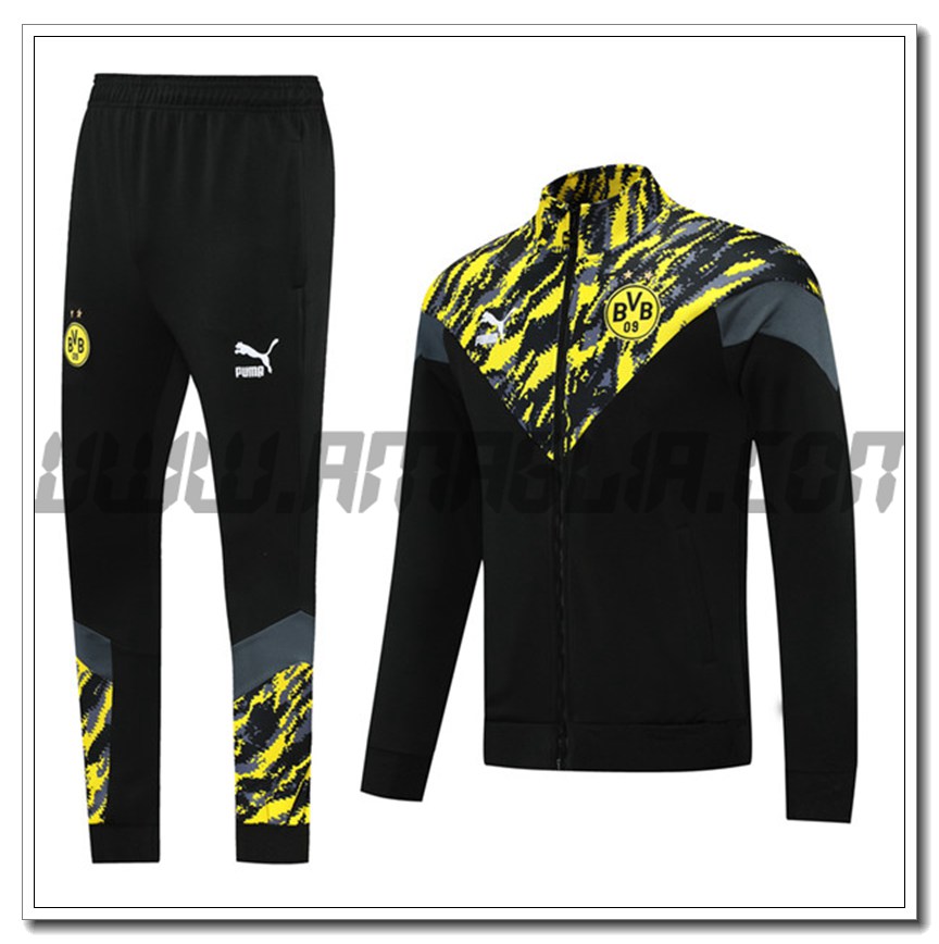 Tuta Giacca Allenamento Dortmund BVB BVB Nero/Giallo 2021 2022